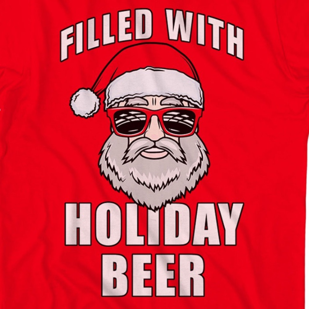 🎄 T-Shirt M Santa “Filled with Holiday Beer” TeeStyled Christmas